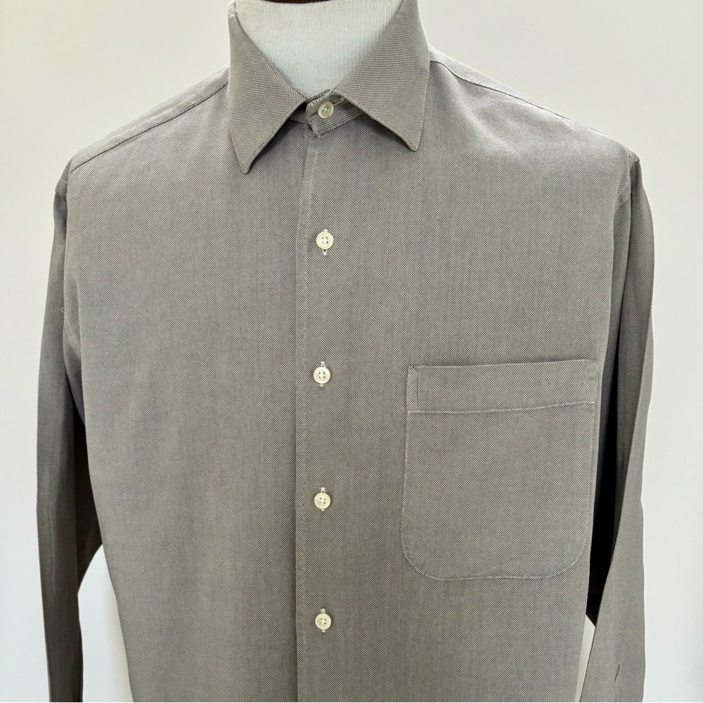 Burberry London.  Men’s Grey long sleeve shirt size 16 -34.